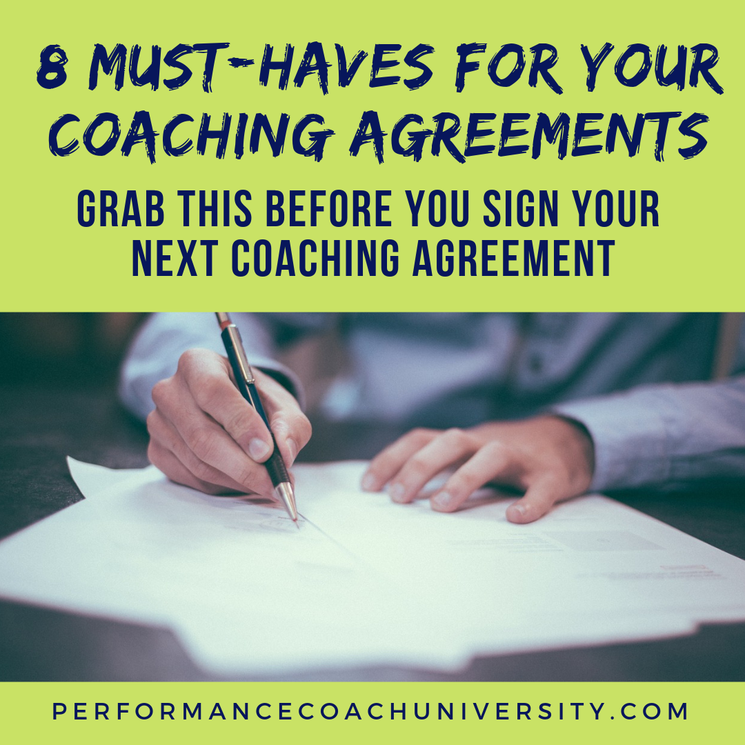 21 Must-Haves in a Coaching Agreement - Become a Certified With Business Coaching Contract Template
